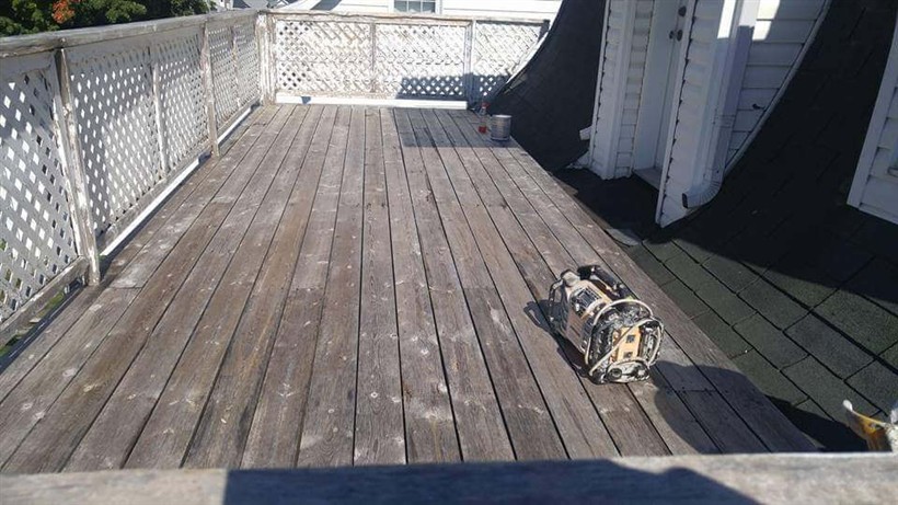 Terrasse avant peinture