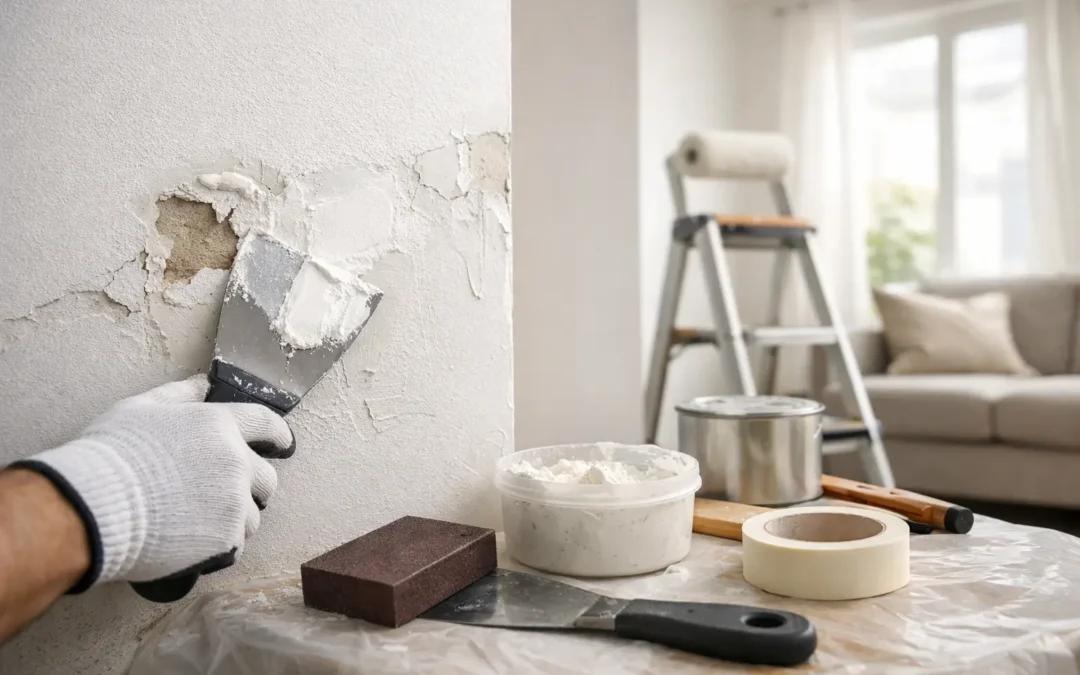 Comment corriger des murs abîmés avant peinture