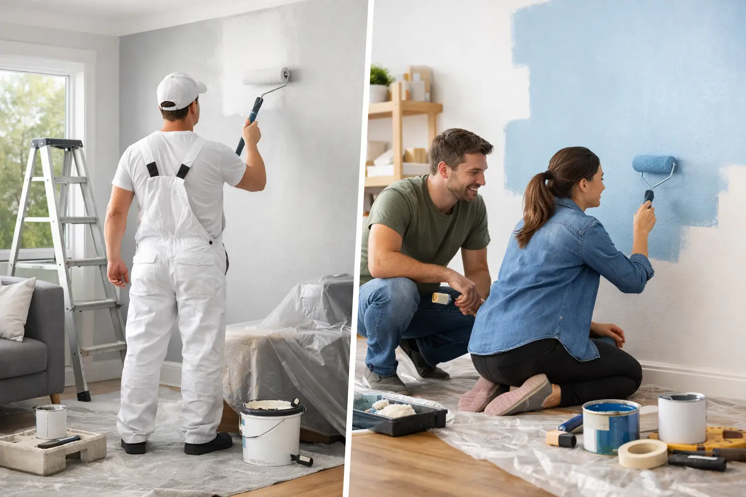 Peintre résidentiel ou bricolage : que choisir ?
